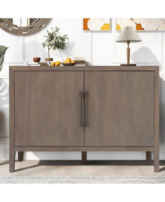 Farmhouse Sideboard with Pine Veneer, 2 Doors, Retro Buffet