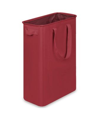 Slim Laundry Hamper Collapsible Dirty Clothes Bin With Handles