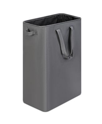 Slim Laundry Hamper Collapsible Dirty Clothes Bin With Handles
