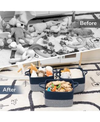 Cube Storage Baskets Woven Closet Organizer Shelf Bins