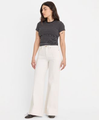 Petite High-Rise Palazzo Jeans