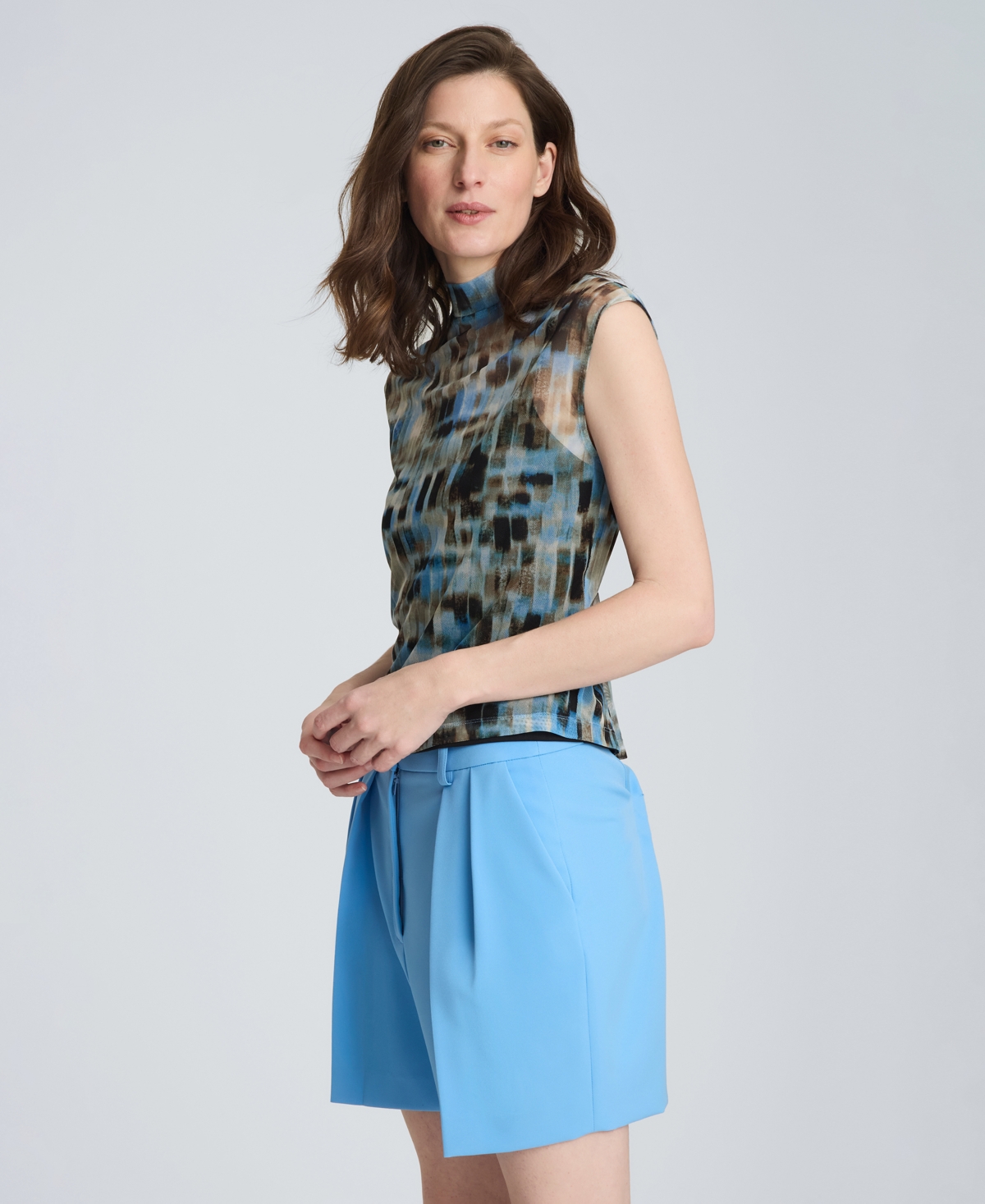 Kenneth Cole Women's Mock Neck Tank Top