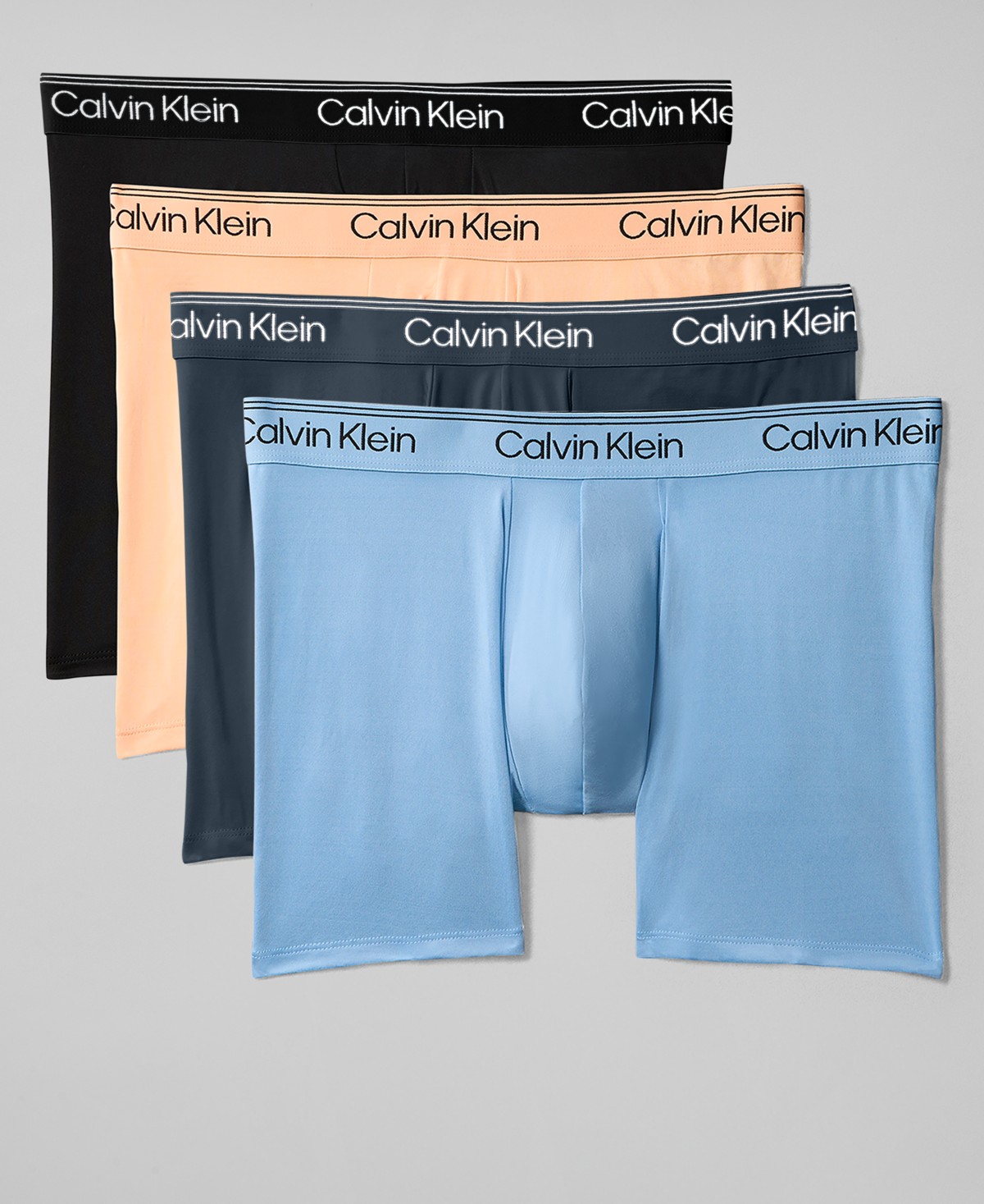 Трусы-боксеры для мужчин, микрофибра, стрейч, 4 шт. — Calvin Klein — фото 1