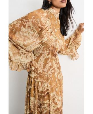 Women's Romantic Chiffon Sleeve Midaxi Dress