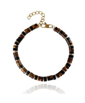 Men’s Tiger Eye Heishi Bead Bracelet