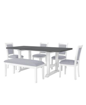 Extendable 6-Piece Dining Set with Bench