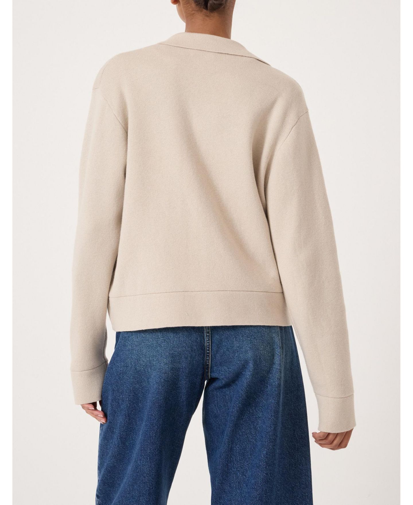Женская куртка Hush Knitted Zip Front, цвет: Каменный белый — фото 7