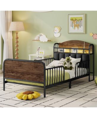 Metal Platform Bed Frame with Light