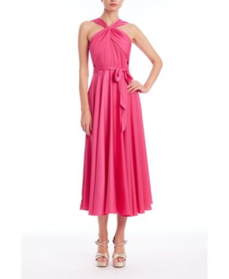 Badgley Mischka Women's Satin Halter Dress - Macy's
