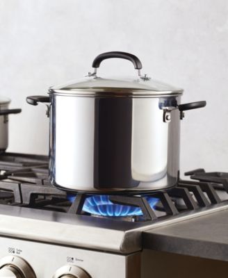 Brilliance Stainless Steel 8-Qt. Stockpot with Lid