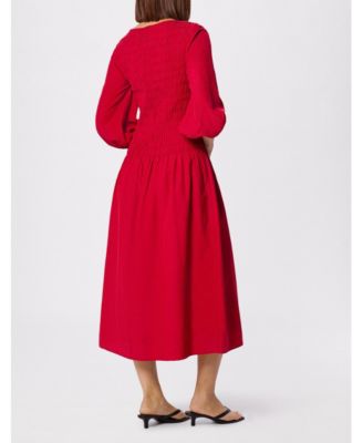 Women's Smocked Bodice Midi Dress