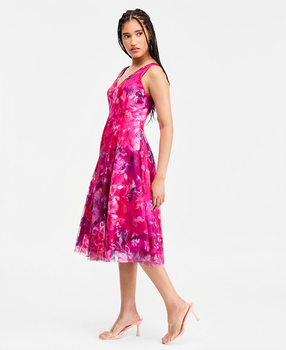 Eliza J Women's Sleeveless V-Neck Dress view 3 — MAYCSS fashion products