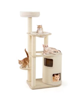 COZITO - Cat Tree with 2-Story Condo and Sisal Scratch Posts