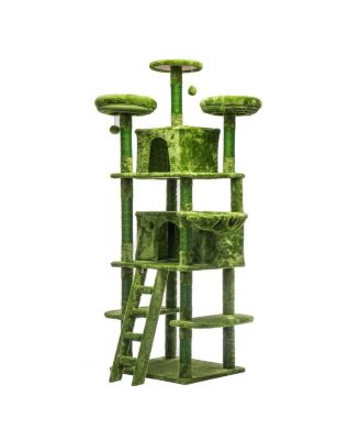 70.87" Multi-Level Cat House Tree,Large Tower with Condos, Hammock, Perches, Sisal Scratching