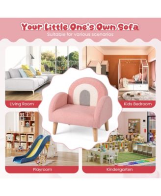 Kids Armchair with Comfy Backrest and Armrests