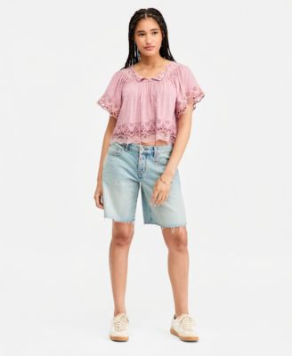 Women's Low-Slung Baggy Bermuda Shorts