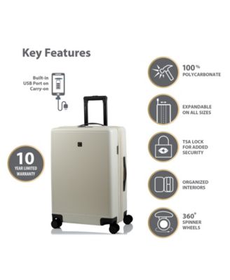 3-Piece Vintage Muse Collection Hardside Luggage Set