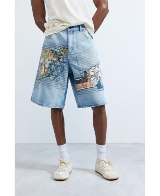 Men's Denim bermuda patches