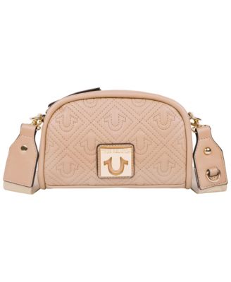 Metal Plaque Quilted Crossbody