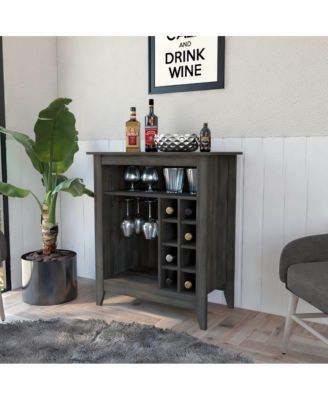 Carbon Espresso 6-Bottle 1-Drawer 1-Shelf Bar Cabinet