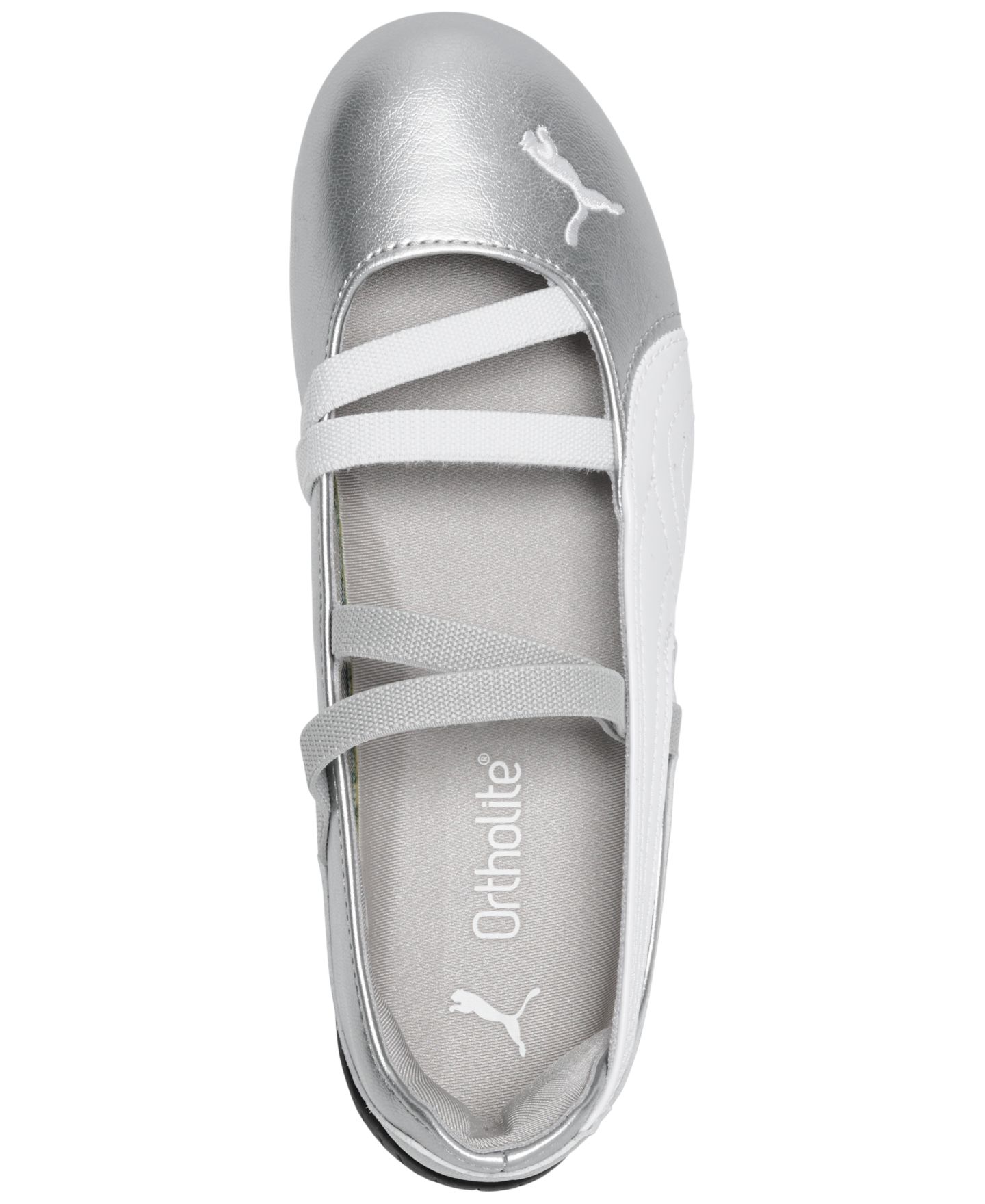 Обувь Puma Speedcat Ballet Metallic Mary Jane Casual Shoes from Finish Line для девочек, цвет: Серебряный — фото 5