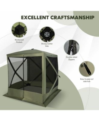 6.7 x 6.7 ft Pop Up Gazebo with Mesh Netting and Carry Bag, UV 50+ Protection