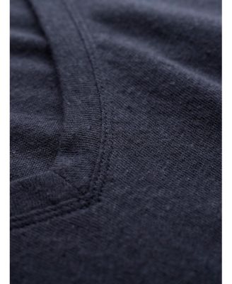 Women's Relaxed V-Neck Linen Blend T-Shirt