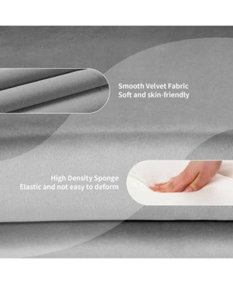 Set of 2 Modern Velvet Chair Height Adjustable Bar Stool Swivel