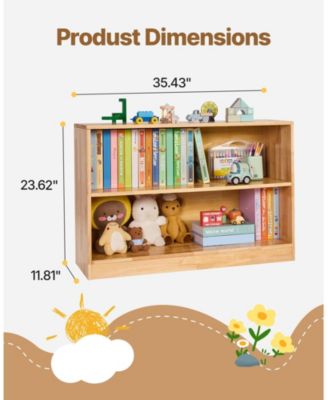Montessori Bookshelf, 35.4 in Width Toy Storage Organizer, 2