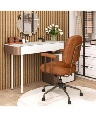 Leathaire Upholstered Task Office Chair with Cushioned Back
