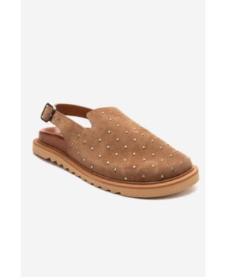 Forever and Always Shoes Women's Our Leather Studded Clogs