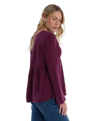 Women's V-Neck Long Sleeve Empire