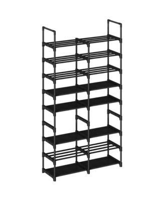 Homfan 10 Tier Shoe Rack with Adjustable Fabric Shelves, Metal Frame ...