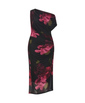 Women's Vivid Mesh Print Maxi Dress