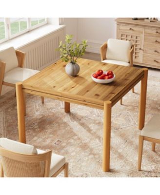 Square Solid Wood Dining Table, 39.4"