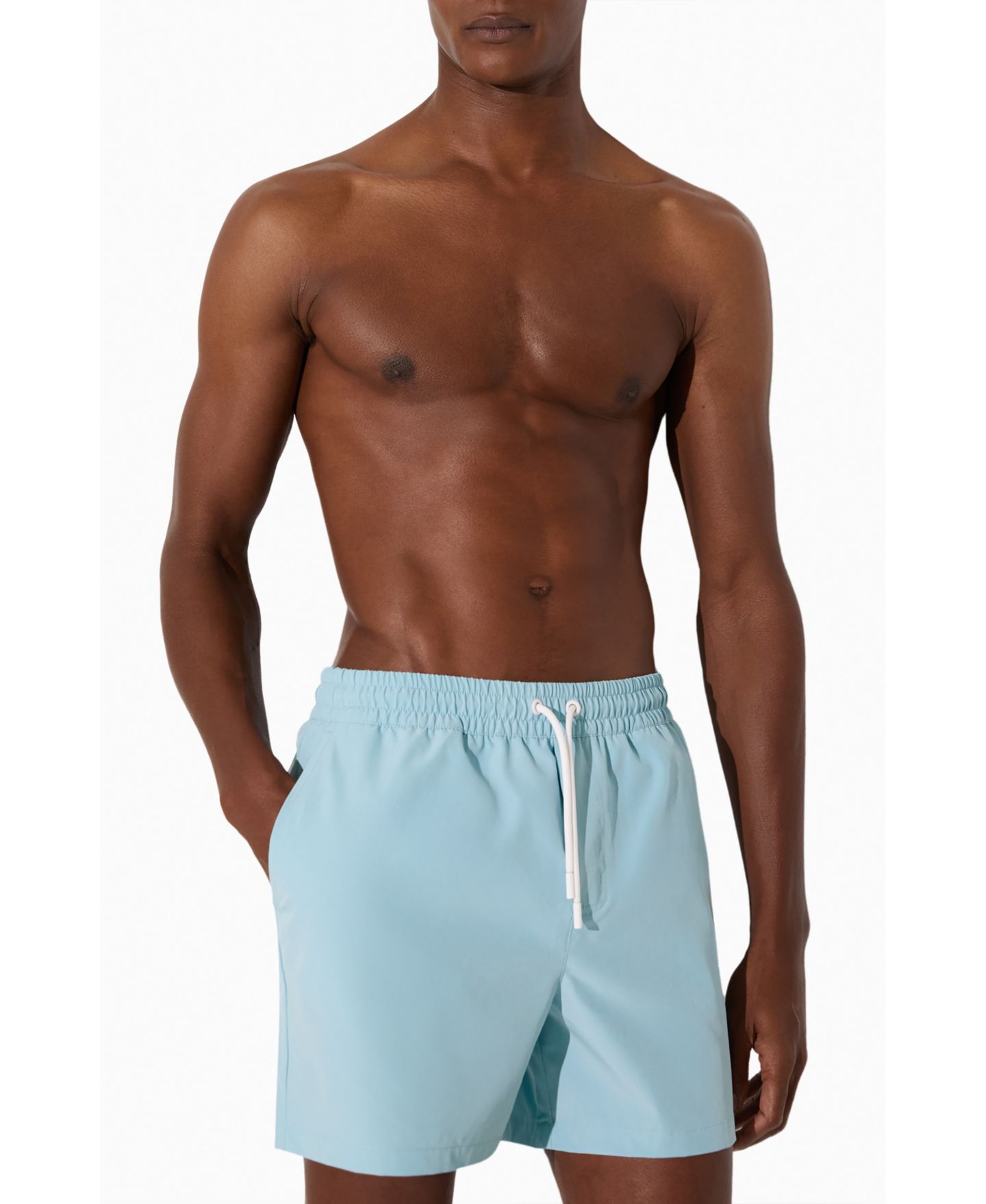 Пляжные шорты Drawstring для мужчин — REISS, цвет: Аквамариновый синий — фото 1