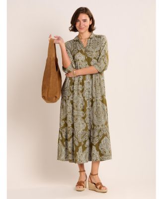 Women's Chara Tiered Maxi Shirt Dress