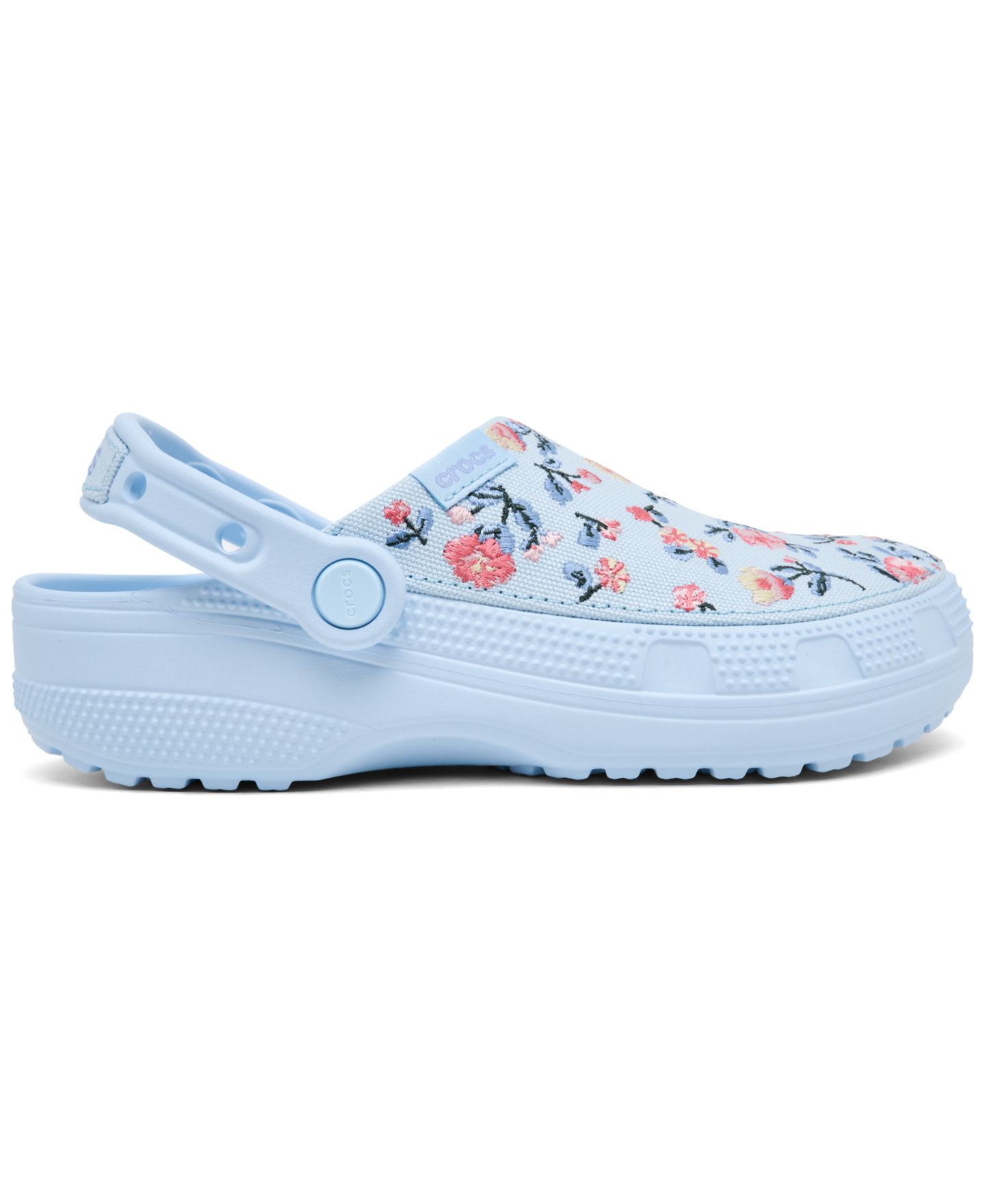 Женские сабо Crocs Classic Crafted Floral, цвет: Синий морозный — фото 2