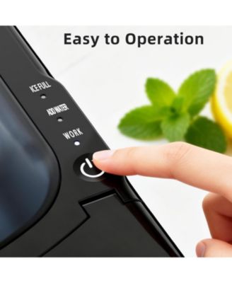 Countertop Ice Maker, 18 lbs/24H, Self-Cleaning, One-Touch