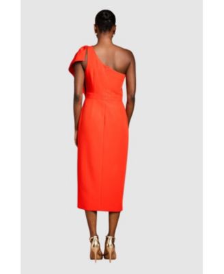 Women's One Shoulder Pencil Midi Dress