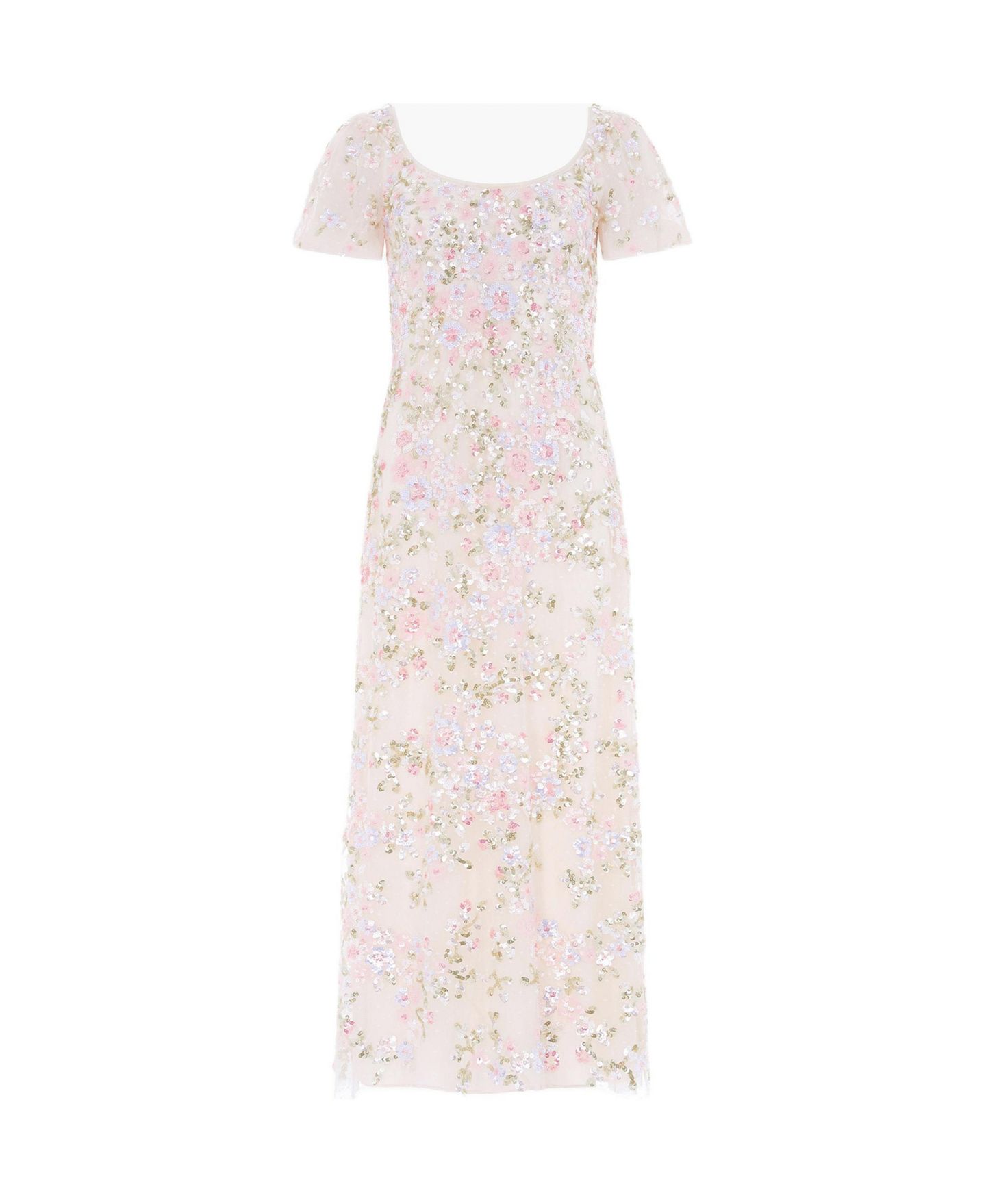 Женское платье Needle & Thread Dream Garland Puff Sleeve Ankle Gown, цвет: Кремовый / Разноцветный — фото 3