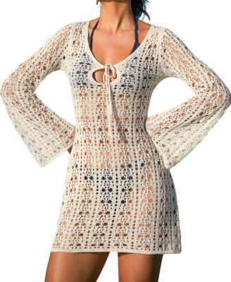 Women's 15 Minutes of Fame Blue Cover-Up Mini Beach Dress