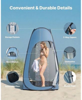 Instant Pop-Up Portable Privacy Shower Tent for Camping and Beach Use