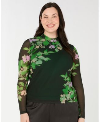 Plus Size Fiora Mesh Top