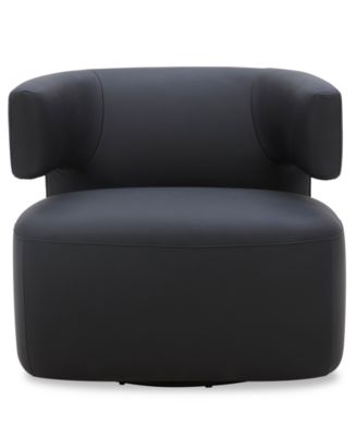 Clarie 32" Leather Accent Swivel Chair