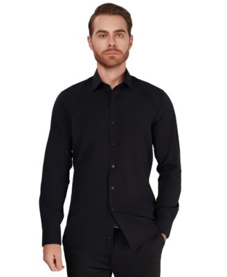 Men's Slim-Fit Performance Solid Dress Shirt
