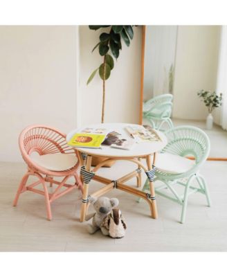 Maya Handcrafted Rattan Kids Chair with cushion
