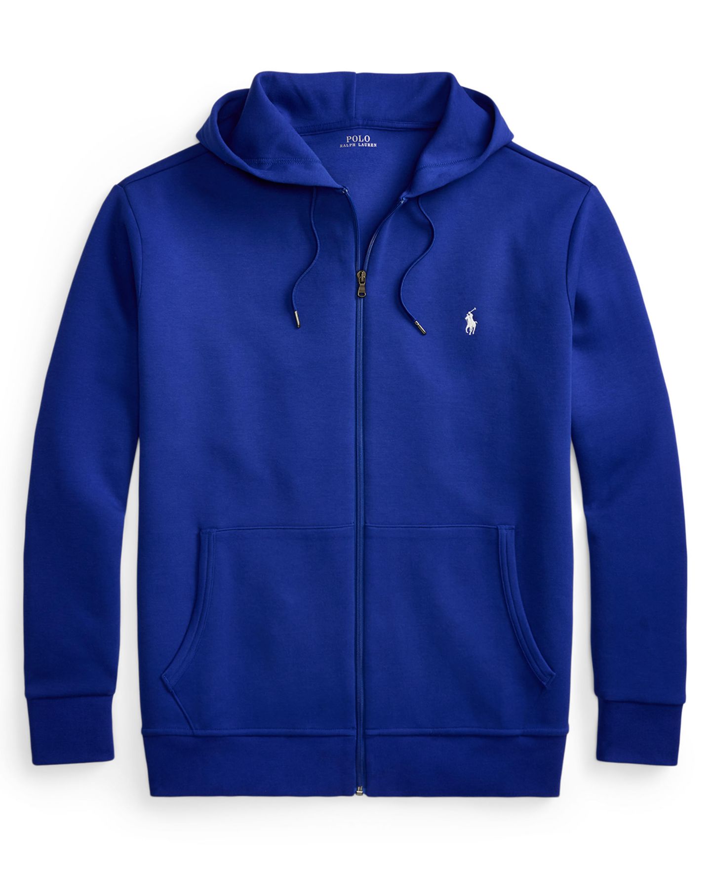 Мужское худи Polo Ralph Lauren Big & Tall Double-Knit Full-Zip, цвет: Лазурный — фото 5