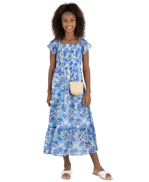 Сумки Speechless Girls' 7-16 Maxi Ruffle Square Neck Dress with