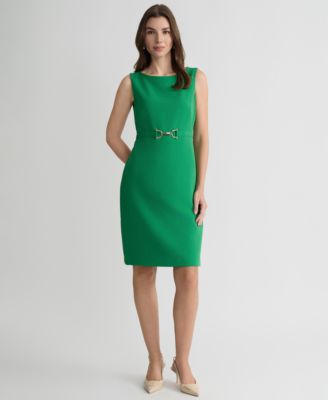 Women's Belted Sheath Dress